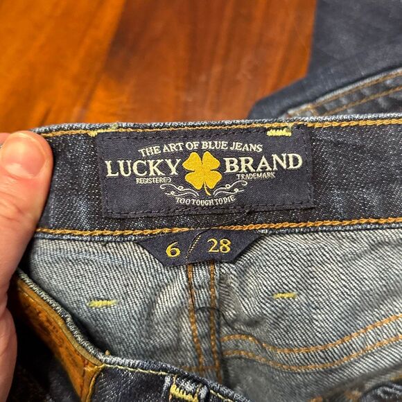 Lucky Brand Dark Wash Blue Janet Crop Straight Jeans Women’s 6 - 28 - Picture 6 of 9